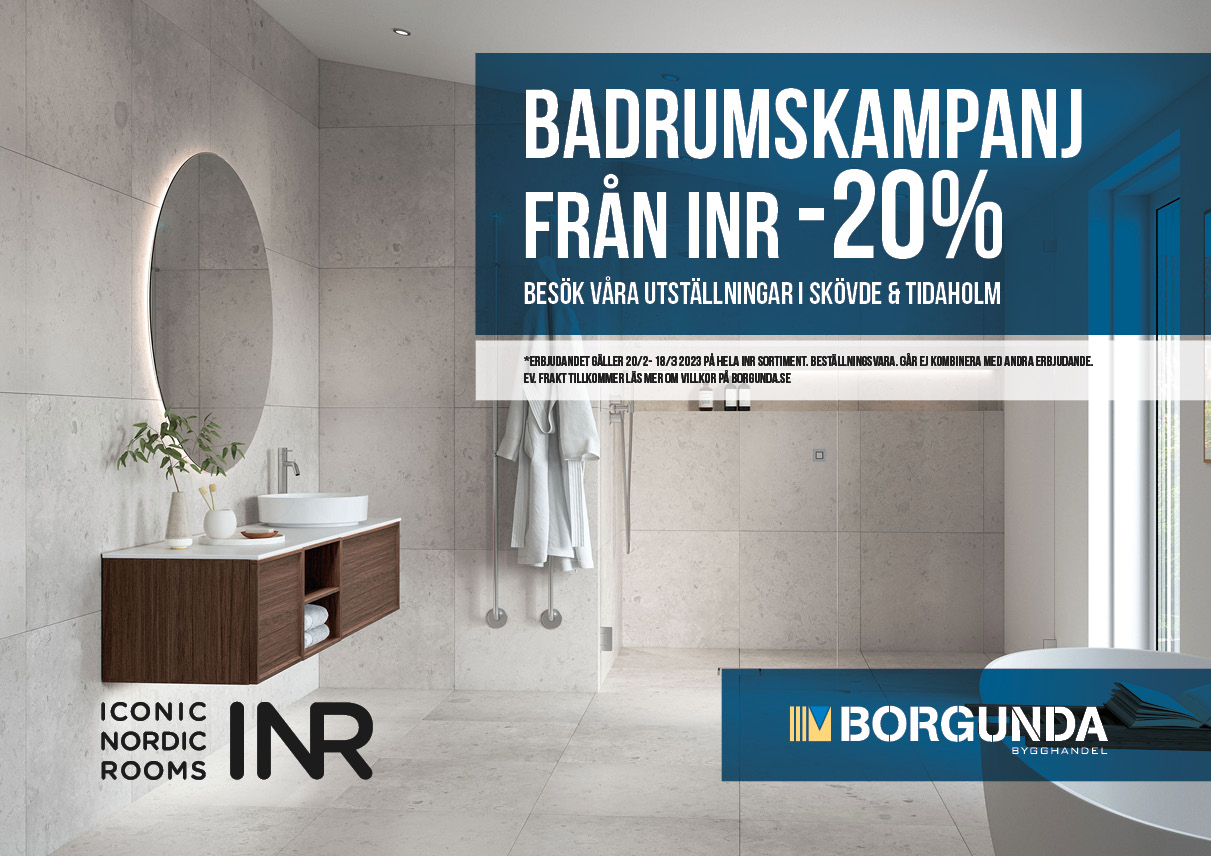 Badrumskampanj – 20% på Badrum från INR & Hafa
