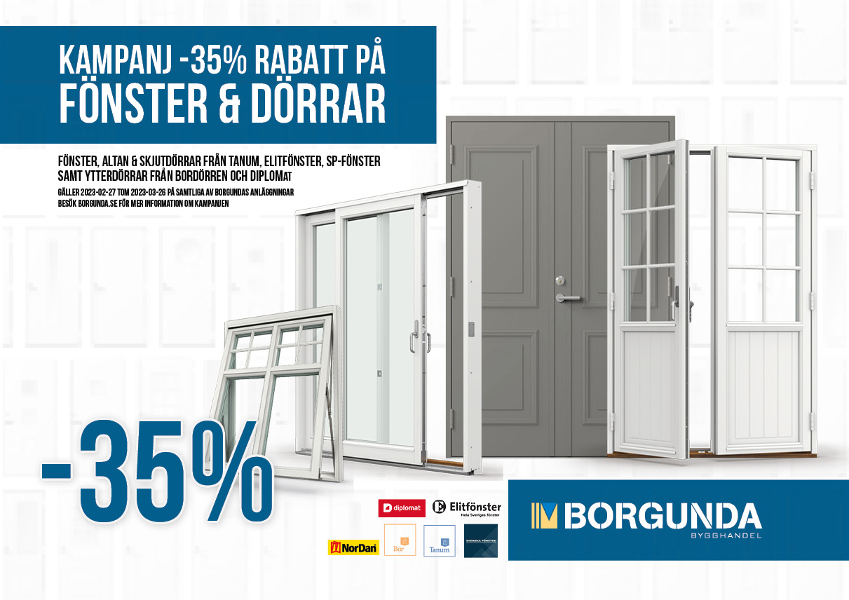 Fönster och Dörrkampanj -35%